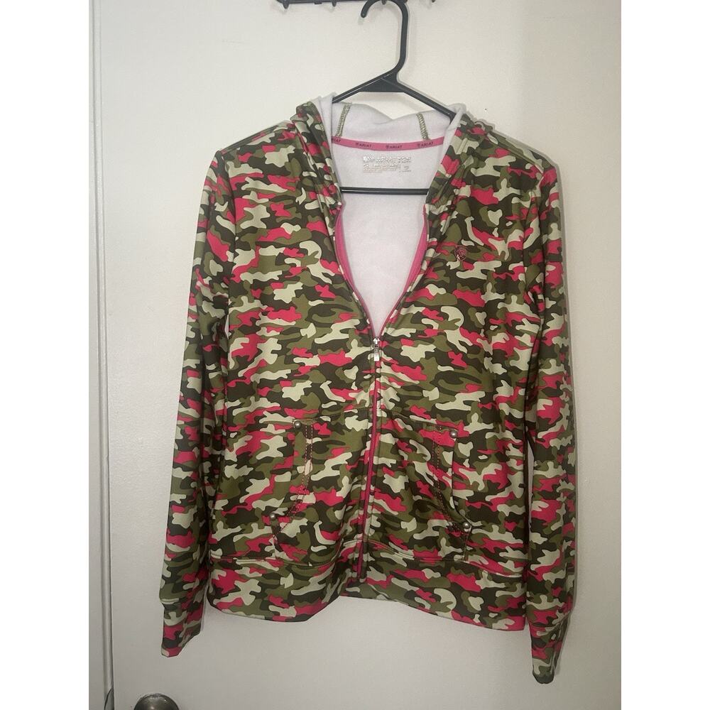 Ariat Women's Ariatek Camo Print Zip Up Jacket Size Xs Western Style Cowgirl